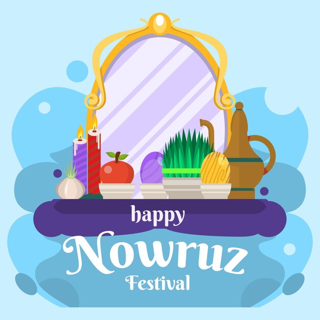 Bonne illustration de nowruz