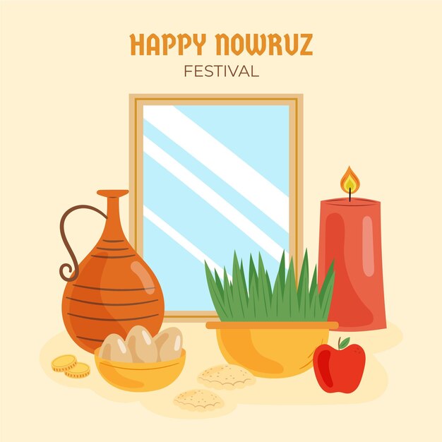 Bonne illustration de nowruz