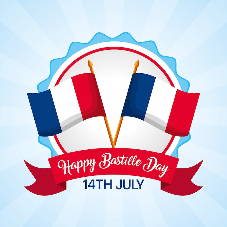Vecteur gratuit bonne journée de la bastille.
