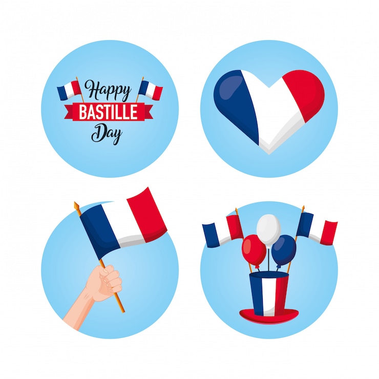 Vecteur gratuit bonne journée de la bastille.