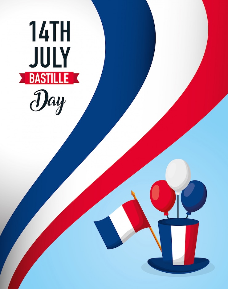 Vecteur gratuit bonne journée de la bastille.