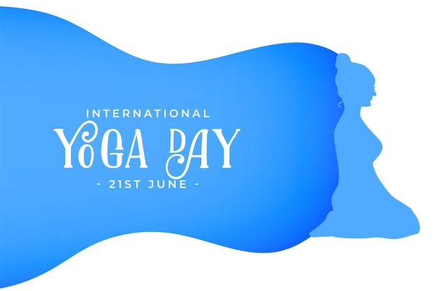 Vecteur gratuit bonne journée internationale de yoga pour un mode de vie sain