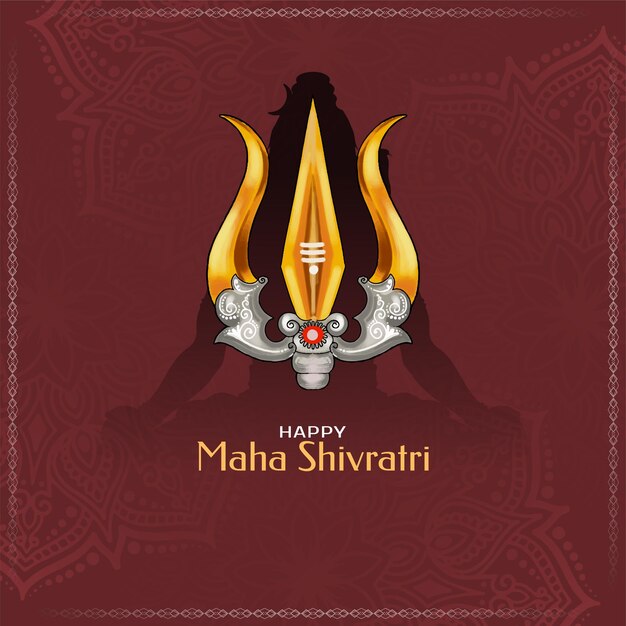 Vecteur gratuit bonne journée maha shivratri festival religieux indien