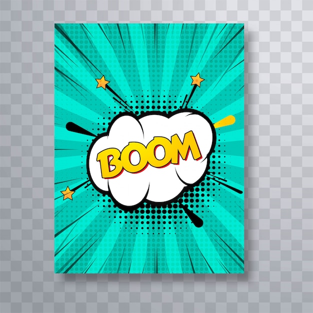 Boom Text Bande Dessinée Colorée Pop Art Brochure