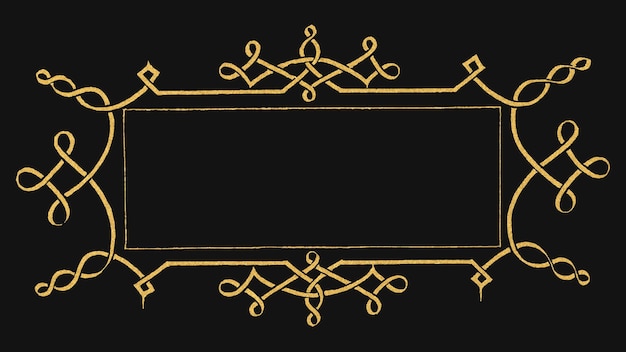 Bordure de cadre victorien en filigrane d'or
