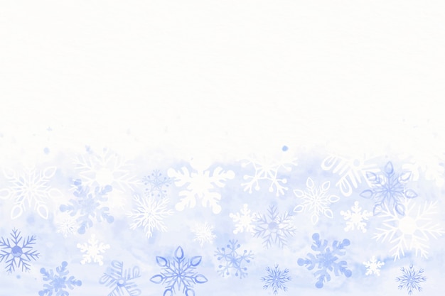 Bordure de flocon de neige aquarelle