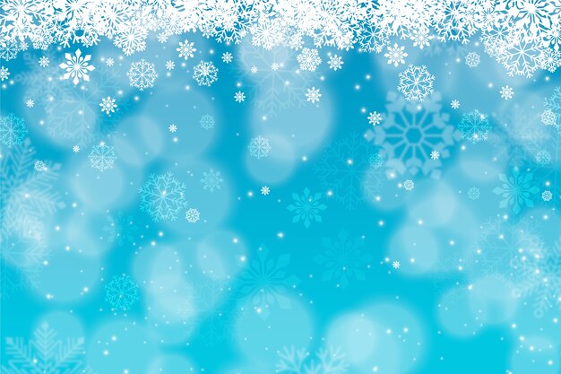 Bordure de flocon de neige réaliste