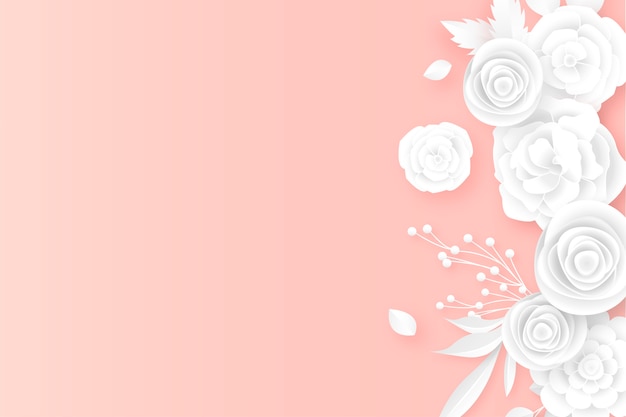 Bordure florale élégante en arrière-plan avec des couleurs douces