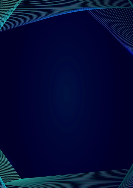Bordure synthwave néon sur un vecteur de modèle d'affiche bleu foncé