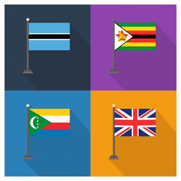 Vecteur gratuit botswana zimbabwe comores royaume-uni