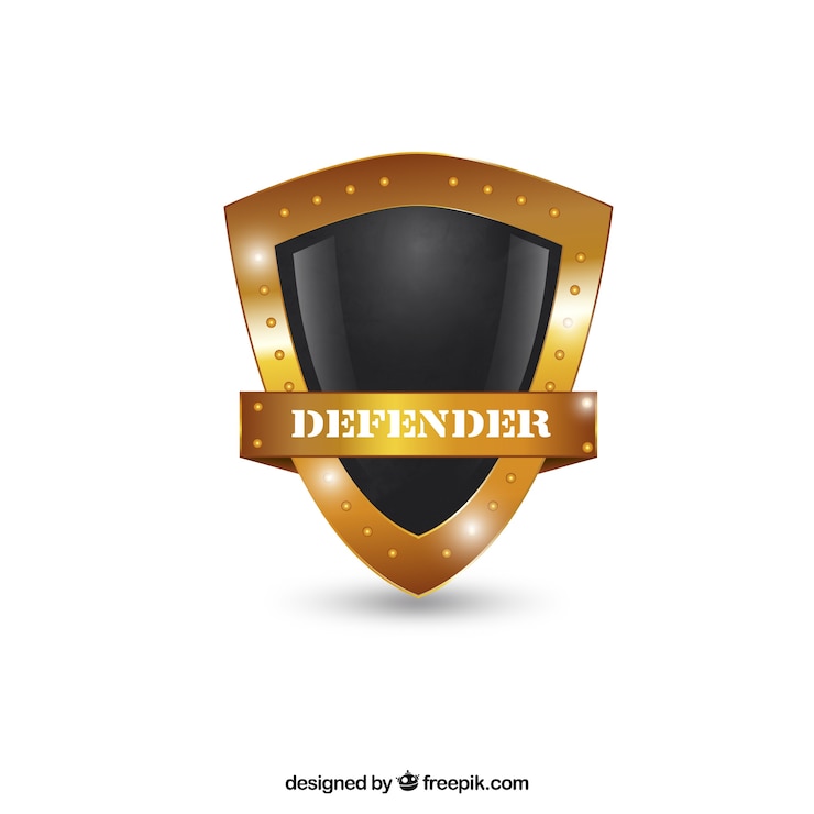 Vecteur gratuit bouclier défenseur