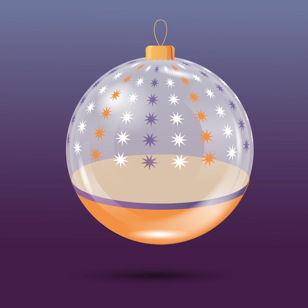 Vecteur gratuit boule de noël en cristal