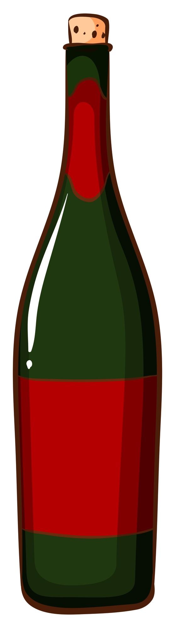 Vecteur gratuit une bouteille de champagne