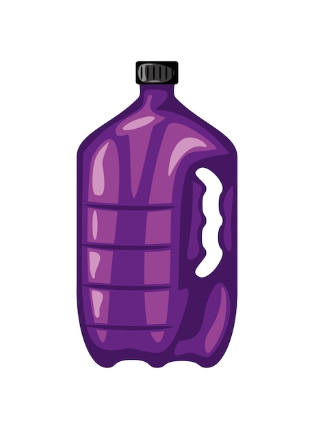 Vecteur gratuit bouteille gallon illustration violette isolée