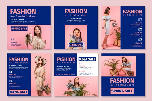 Boutique en ligne Instagram posts