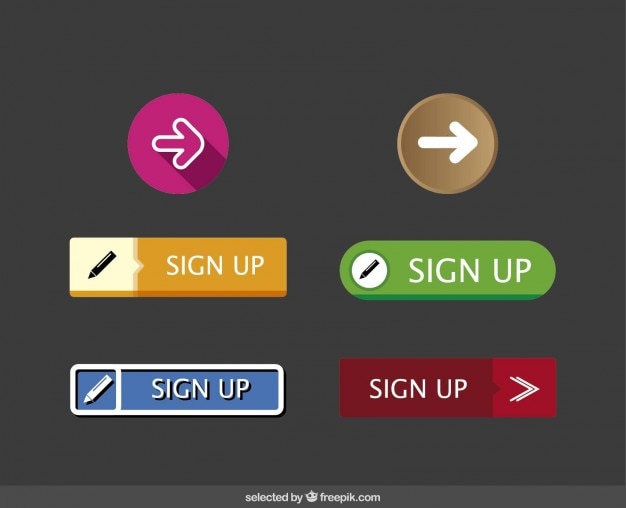 Vecteur gratuit boutons web