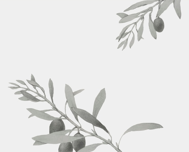 Branche d&#39;olive sur une carte de noël