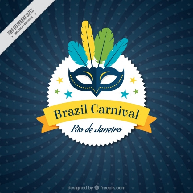Brésil Carnaval Fond Avec Masque