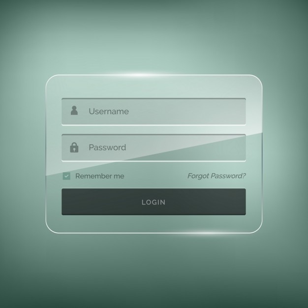 Vecteur gratuit brillant design élégant de formulaire de connexion avec nom d&#39;utilisateur et mot de passe