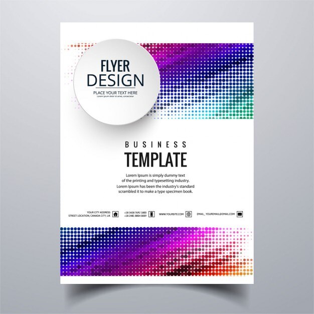 Vecteur gratuit brochure d&#39;affaires colorful