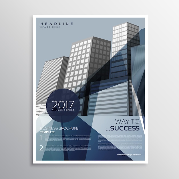 Vecteur gratuit brochure d'affiches d'entreprise prospectus d'entreprise modèle de conception en taille a4 en couleur bleue