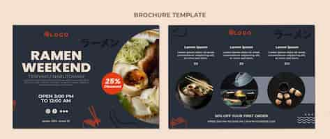 Vecteur gratuit brochure alimentaire design plat