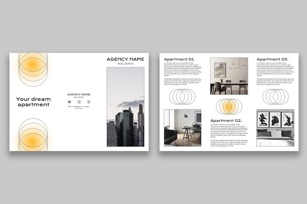 Brochure D'appartements Immobiliers Minimalistes Modernes