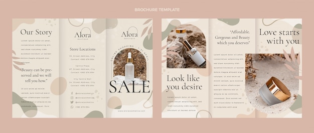 Brochure de boutique minimaliste design plat