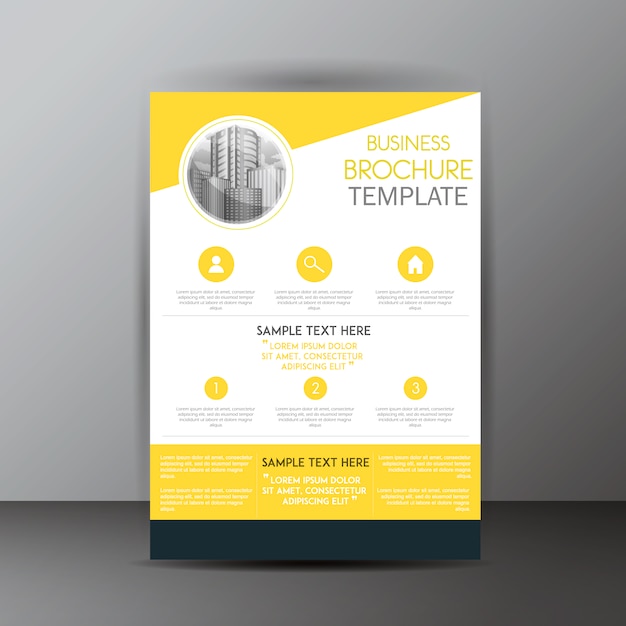 Brochure Commerciale Blanche Et Jaune