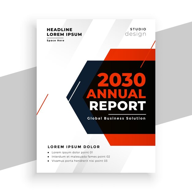 brochure sur le concept du rapport annuel professionnel pour les informations annuelles