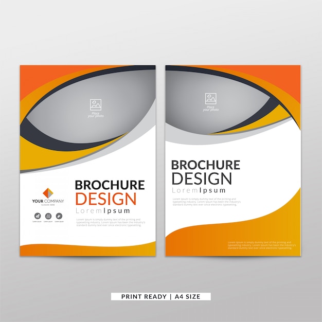 Vecteur gratuit brochure corporative orange