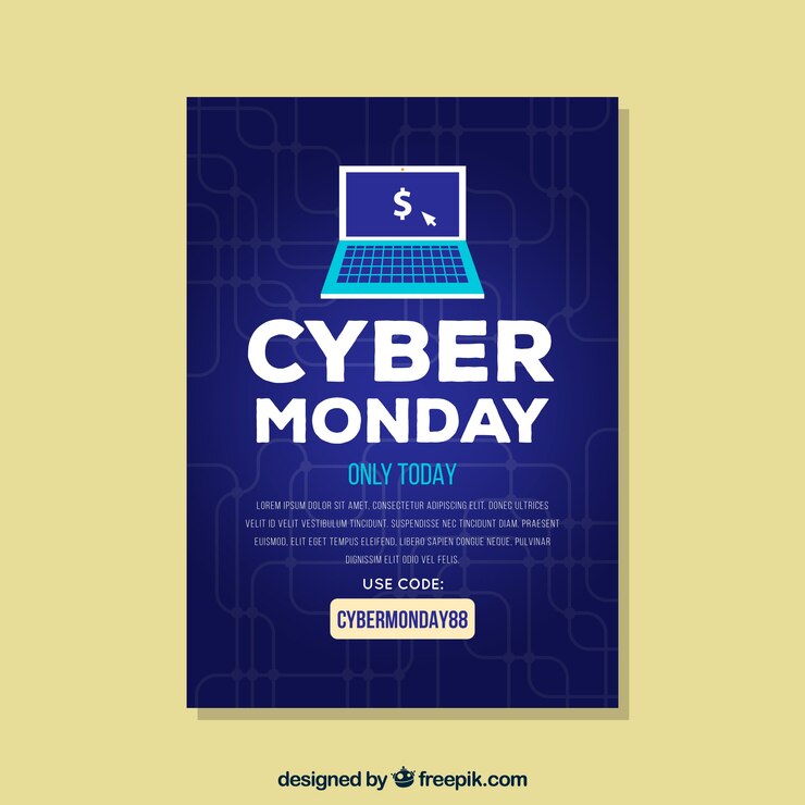 Vecteur gratuit brochure cyber lundi