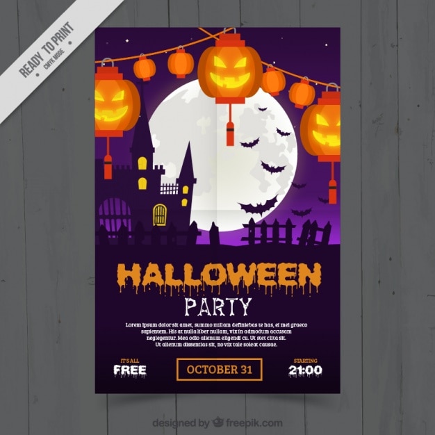 Brochure Décoratif Halloween Party