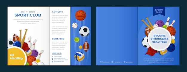 Brochure Du Club De Sport Design Plat