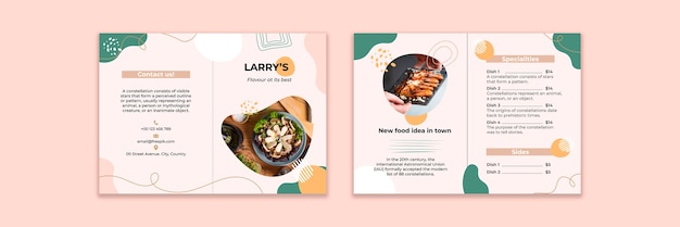 Brochure Du Restaurant Larry Vagues Abstraites