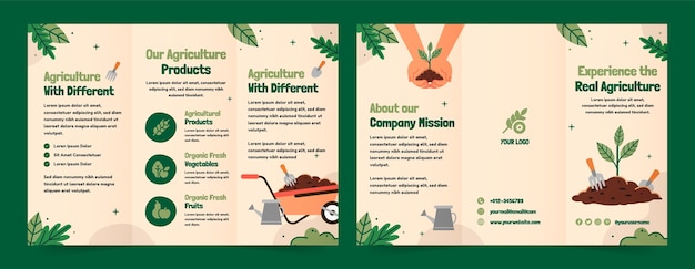 Brochure De L'entreprise Agricole Dessinée à La Main