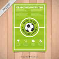 Vecteur gratuit brochure de football modèle