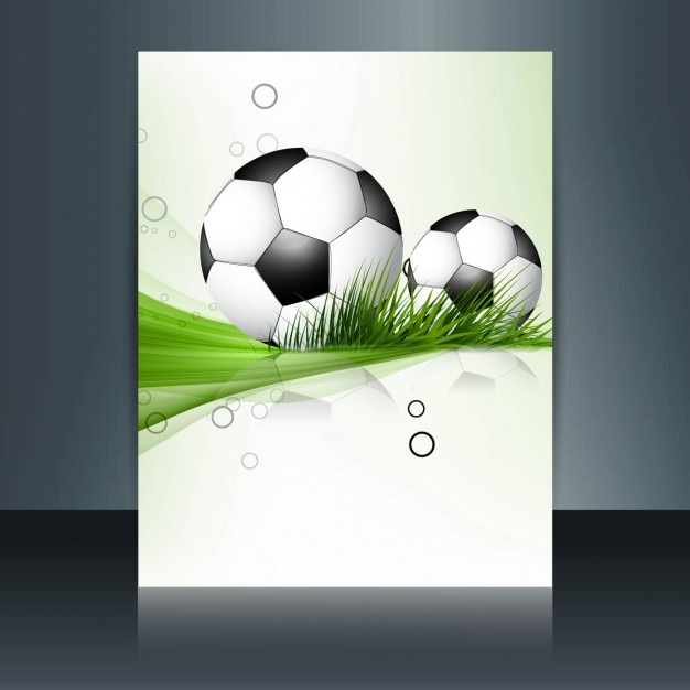 Vecteur gratuit brochure de football