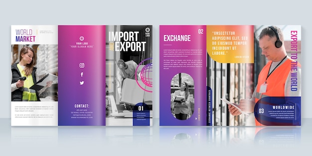 Brochure D'importation Et D'exportation De Dégradés