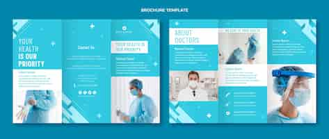 Vecteur gratuit brochure médicale design plat