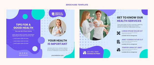 Brochure médicale design plat