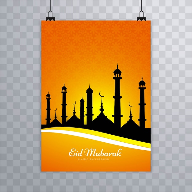 Vecteur gratuit brochure moderne eid mubarak