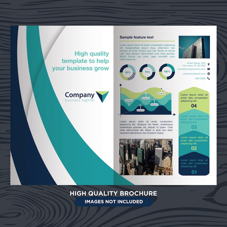 Vecteur gratuit brochure moderne et professionnelle pour les entreprises
