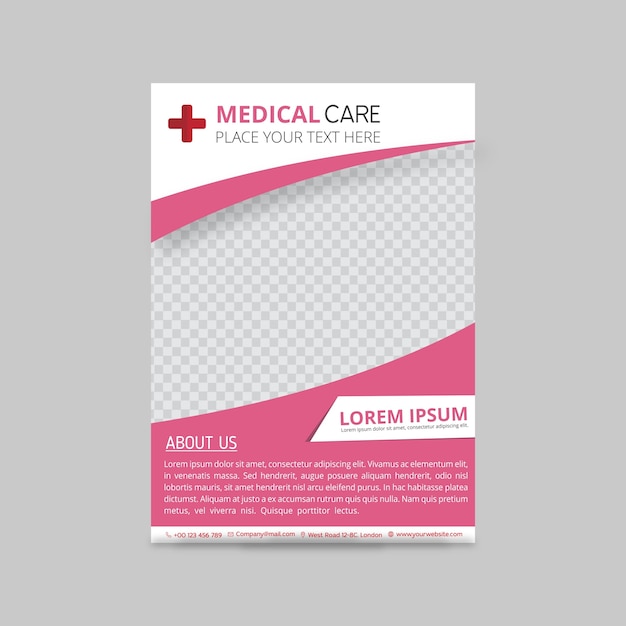 Vecteur gratuit brochure pink medical care