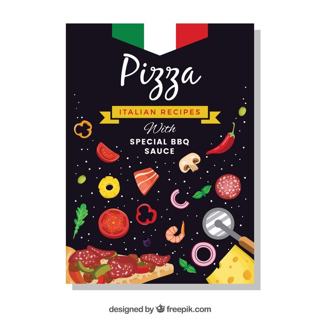 Brochure De Pizza Avec Des Ingrédients