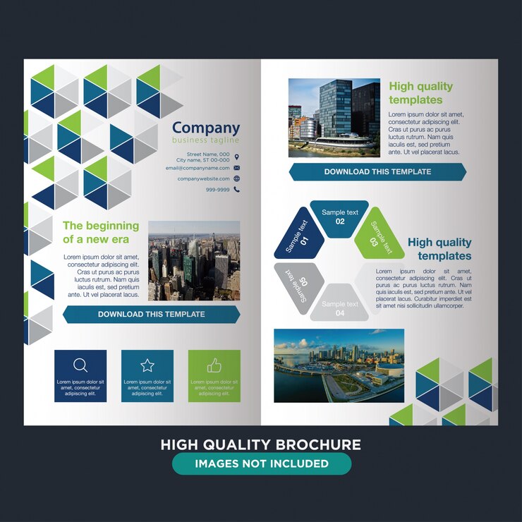Vecteur gratuit brochure professionnelle abstraite pour les entreprises