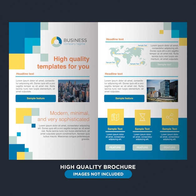 Vecteur gratuit brochure professionnelle pour les entreprises polyvalentes