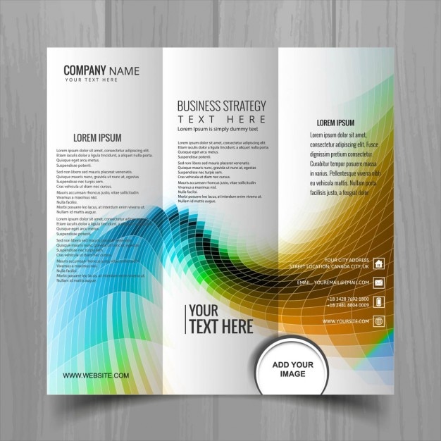 Vecteur gratuit brochure triptyque colorful