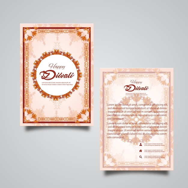 Vecteur gratuit brochure vector diwali