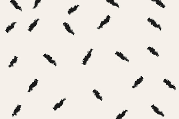 Brosse motif de fond noir doodle vecteur, conception simple